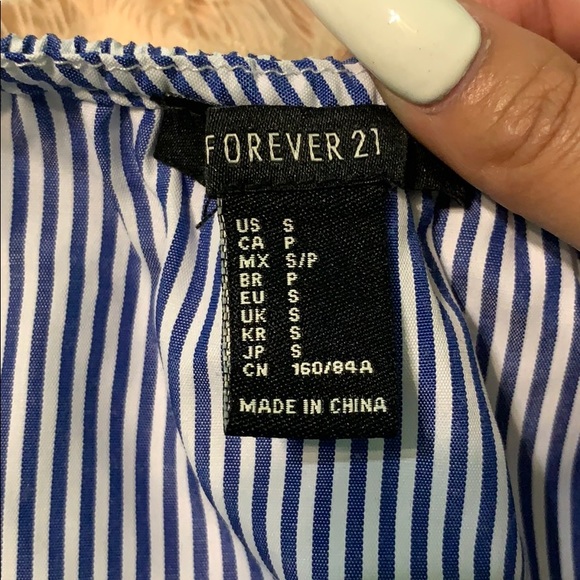 Blue and white striped top - Picture 3 of 4